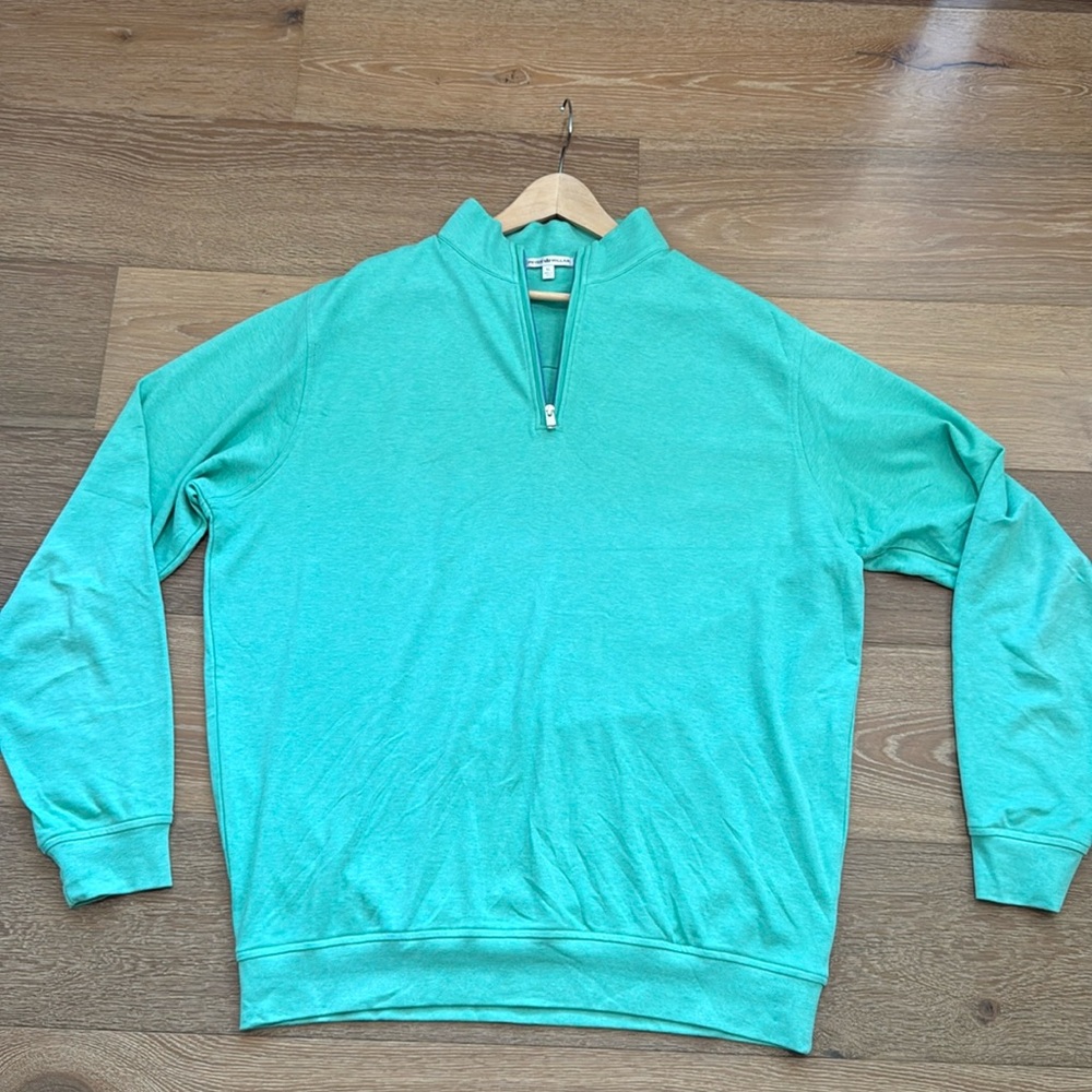 Peter Millar EUC size XL 1/4 Zip Pullover Top Green